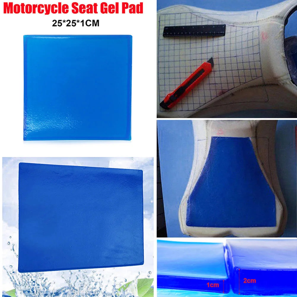 Upgraded Motorcycle Seat Gel Pad Shock Absorption Mat 2CM Thickened Comfortable Soft Gel Cushion Motor Bike Modified Seat Pads