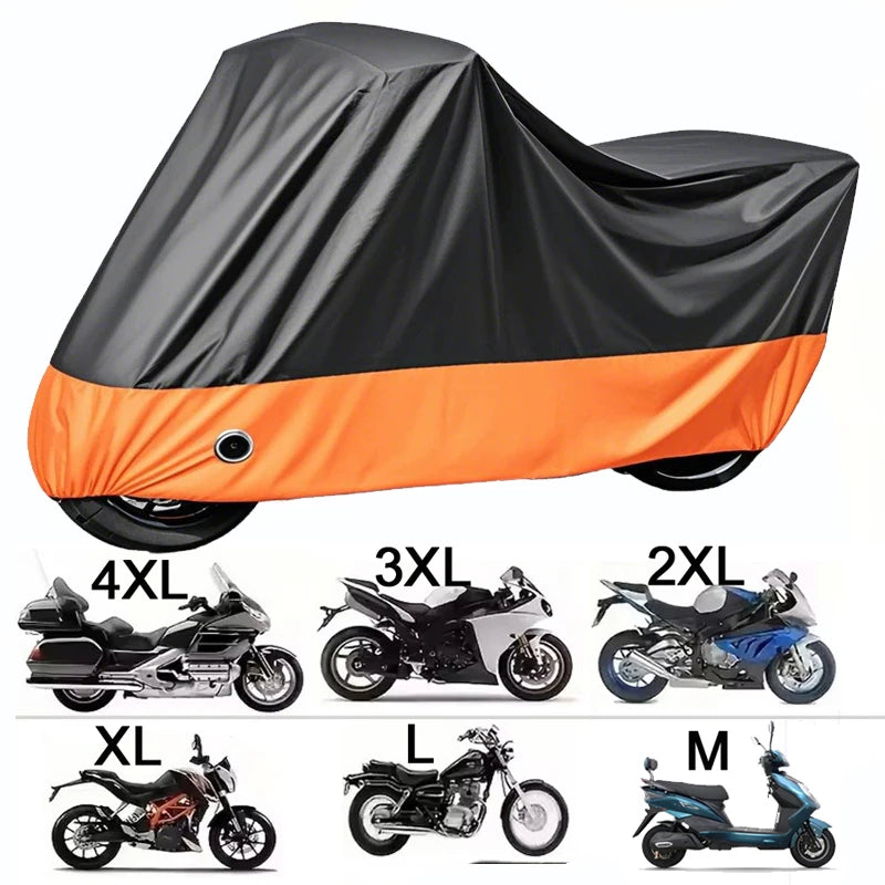 Motorcycle Waterproof Cover Universal Outdoor Protection Dust Motorbike Rain Cover Sunshade Dustproof Uv Protective M L XL  4XL
