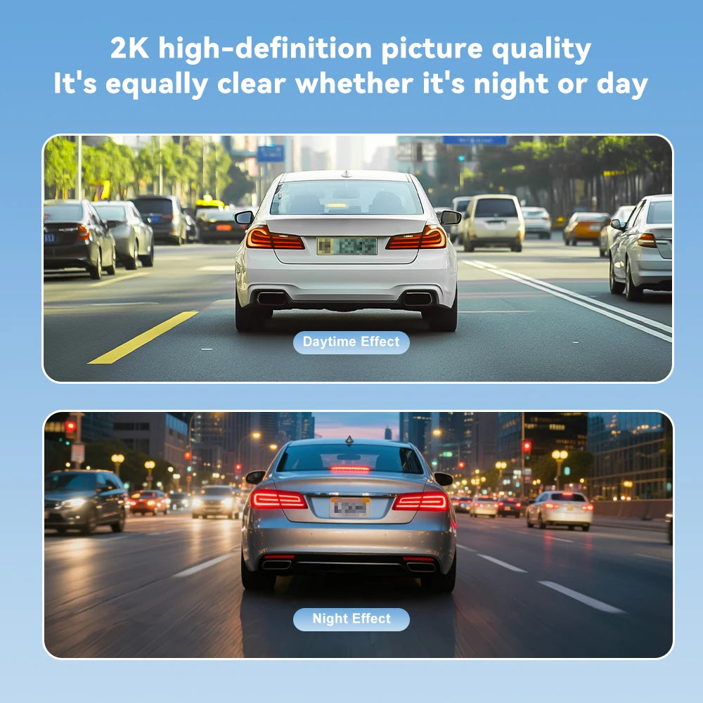 2K HD Motorcycle Dash Cam Built-in WiFi IP66 Waterproof Shockproof Professional Riding Safety Recorder Outdoor Black Box