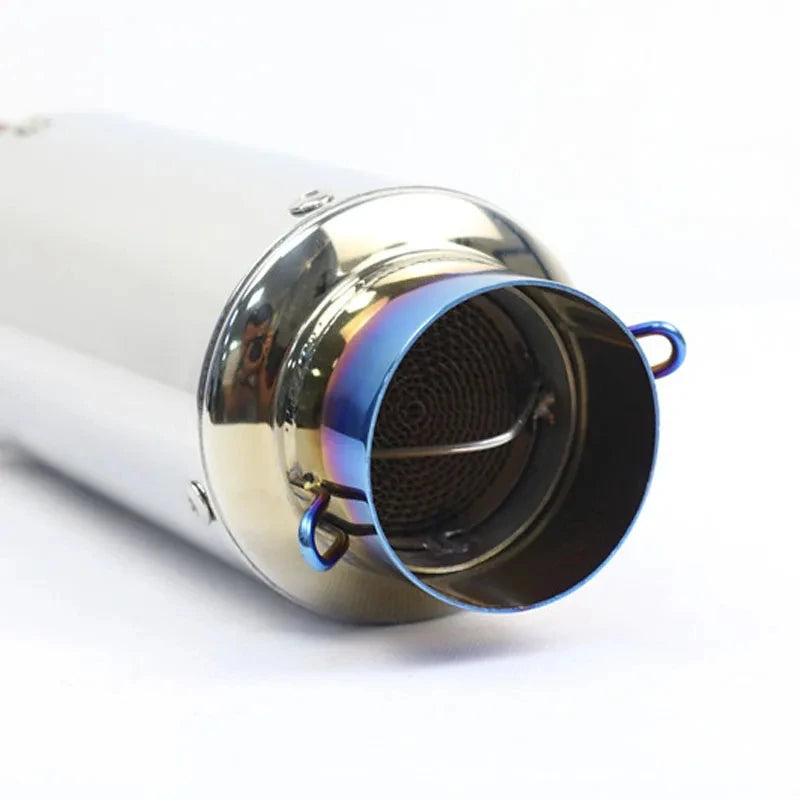 Alconstar- 51mm/60mm Inlet Motorcycle Exhaust Muffler Catalyst DB Killer Moveable DB Killer Silencer Noise Sound Eliminator Race