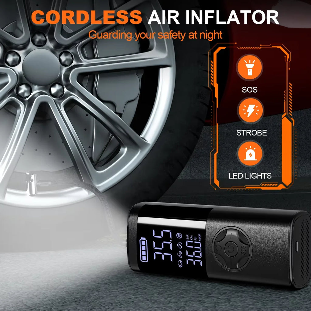 150PSI Wireless Car Tire Inflator Car Air Compressor Electric Tire Inflator Pump For Bicycle Motorcy Automotor Ball Inflator