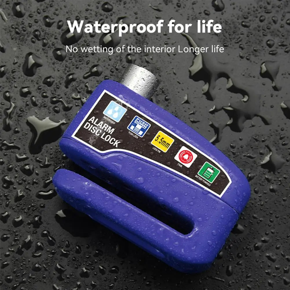 Motorcycle Alarm Disc Brake Lock Bicycle Wheel Disk Padlock Security Waterproof Anti-Theft Lock Scooter Alarma Disc Brake Lock