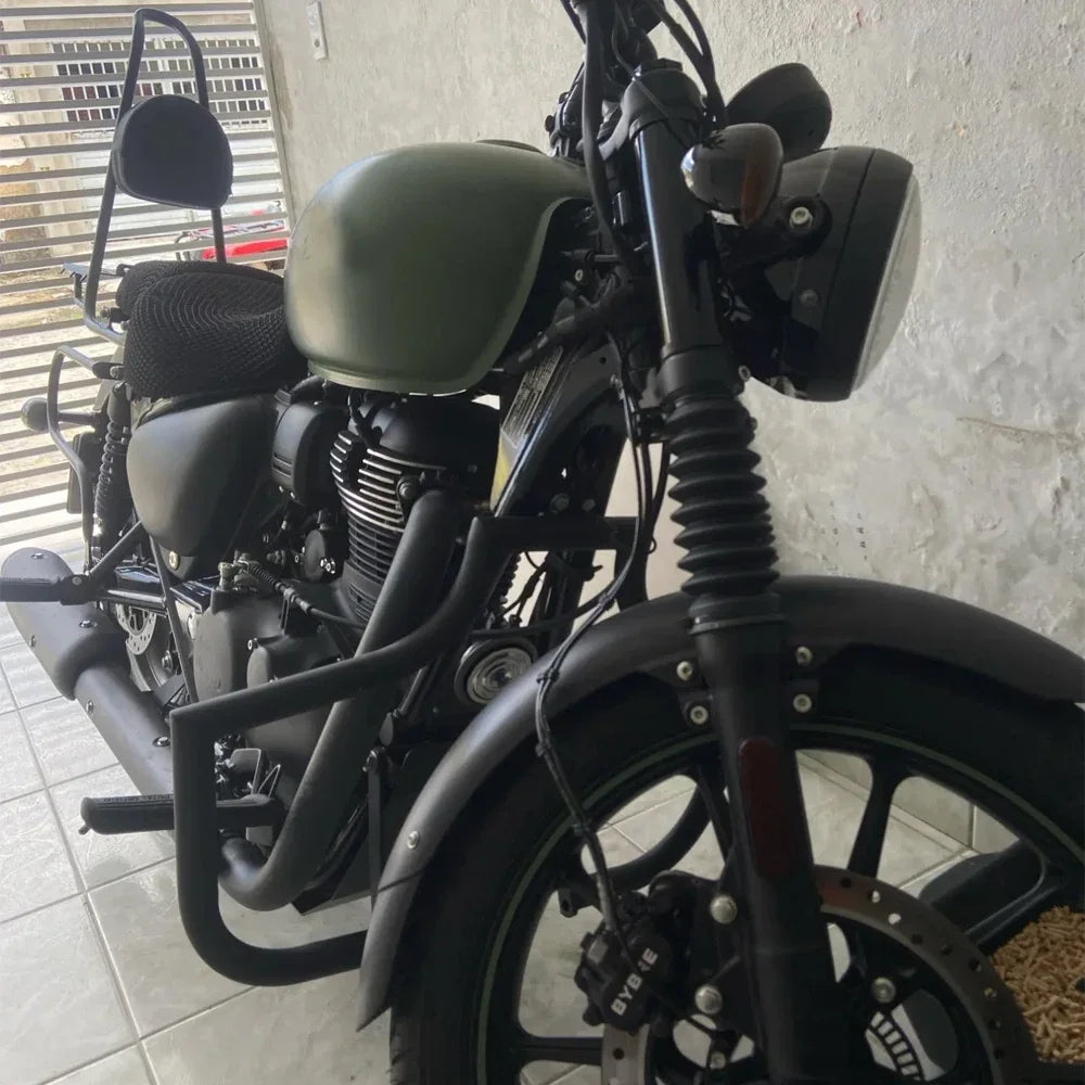For Royal Enfield Meteor 350 Fork Boot Tube Slider Front Shock Absorber Cover Gaiters Gators Motorcycle Accessories Parts Black