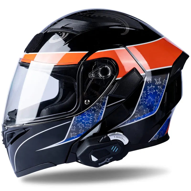 New FreedConn Motorcycle Helmet Headset Intercom Bluetooth Music FM Waterproof Moto Helmet headphones intercumonicators Earphone