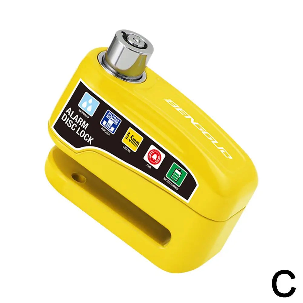 Motorcycle Alarm Disc Brake Lock Bicycle Wheel Disk Padlock Security Waterproof Anti-Theft Lock Scooter Alarma Disc Brake Lock