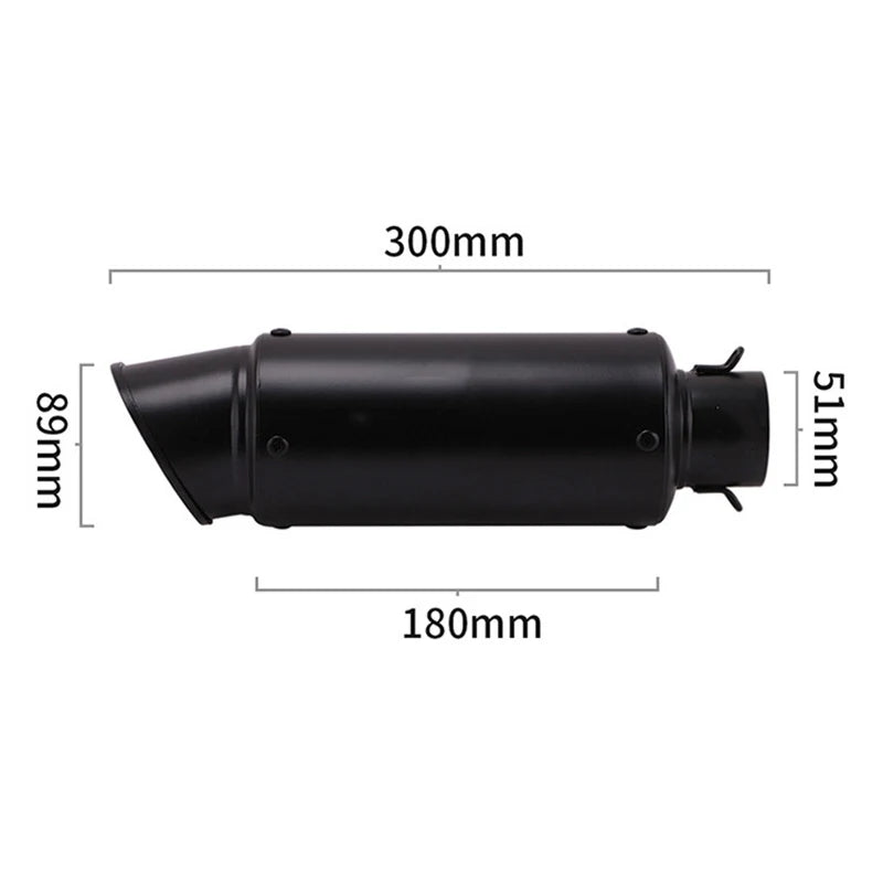 Universal 51/60mm motorcycle exhaust inox muffler carbon fiber exhaust with DB Killer for z900 R3 R25 MT07 MT09 R1 Z400 Z650