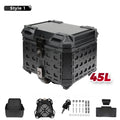 KEMIMOTO Motorcycle Tactical CNC Aluminum Top Tail Rear Luggage Cases Trunk with Panel Organizer Modular Storage Helmet Box