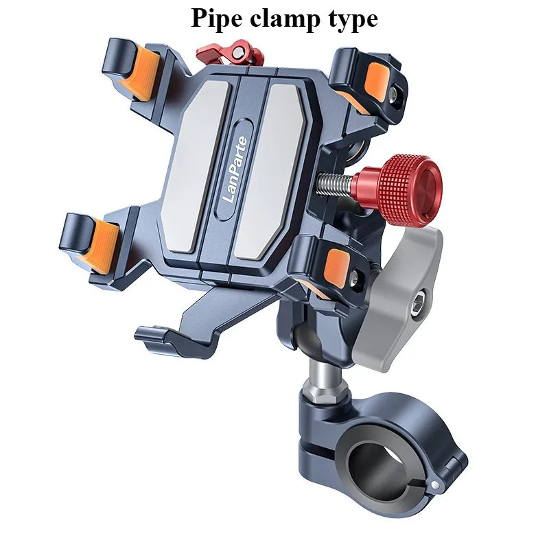 LanParte Motorcycle Phone Mount,Anti-Shake Bike Phone Holder for Bicycle, Handlebar Phone Mount,Compatible with iPhone All Phone