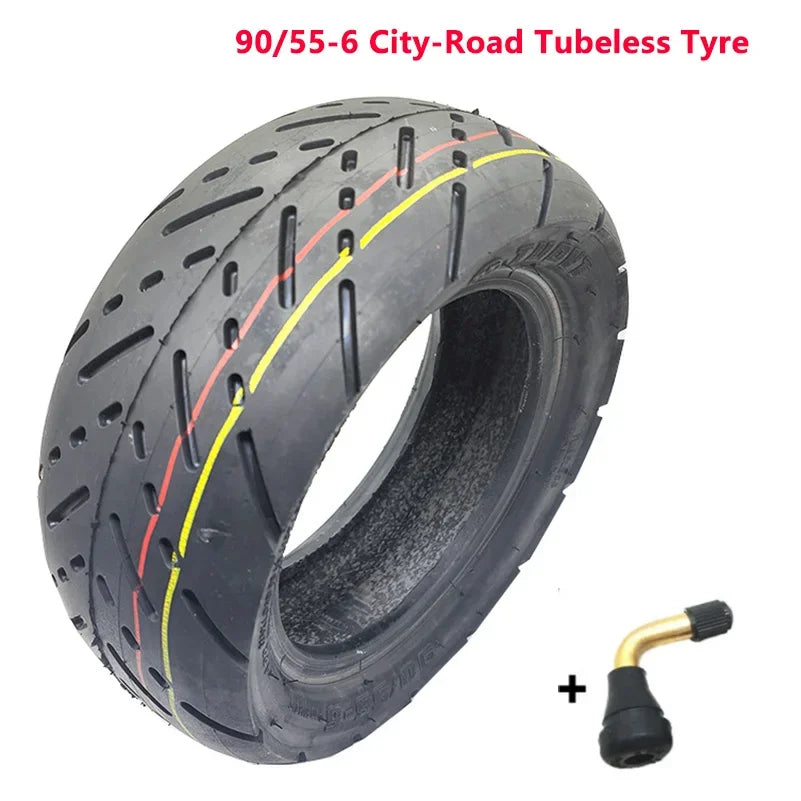 TUOVT 90/70-6 Anti-skid Tire 90/55-6 Non-slip Off/city-road Tubeless Tyre with Valve for Electric Scooter Motorcycle Accessories