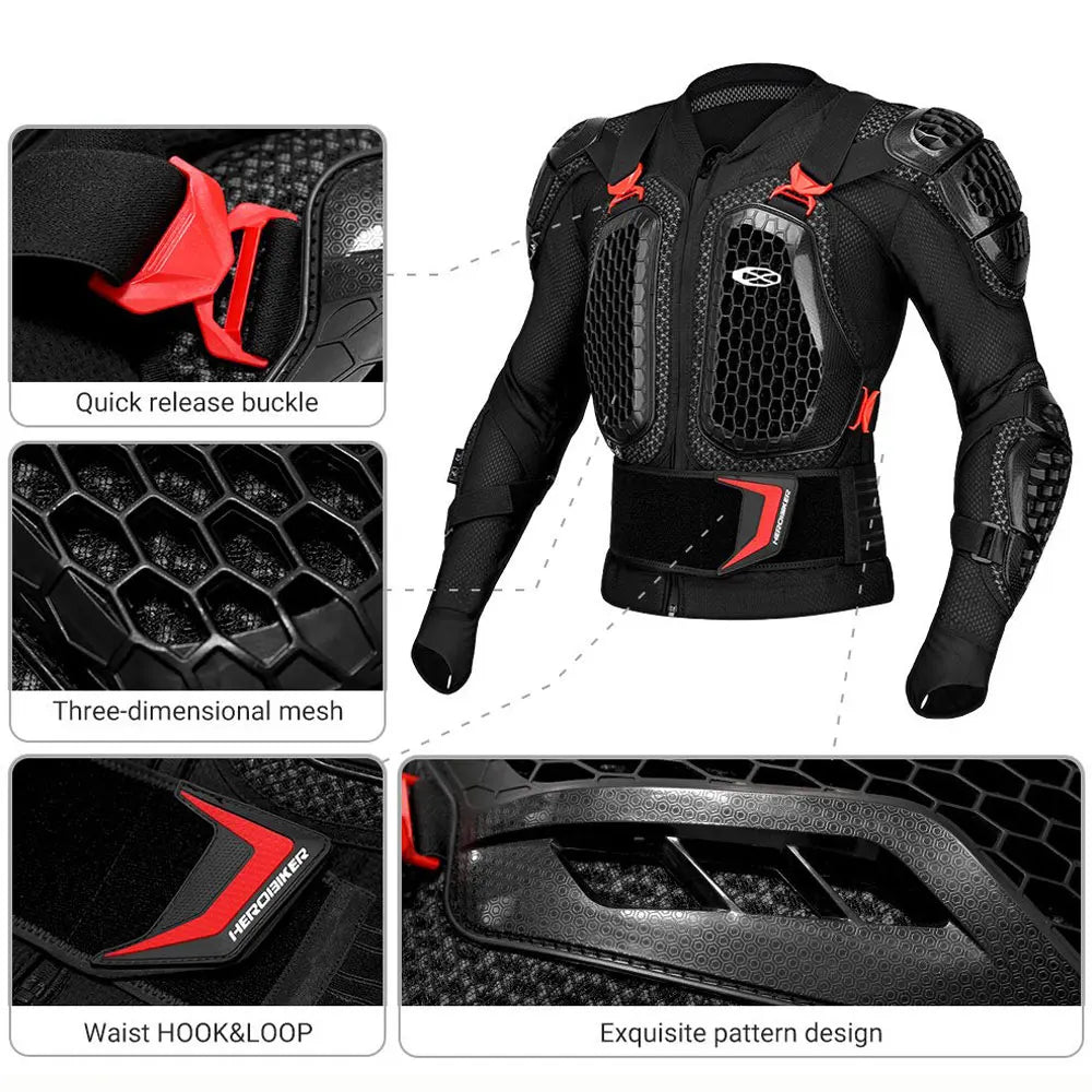 Motorcycle Jacket Men's Biker Jacke Armor CE Protector Motorbike ATV Motocross Protection Jacket Men Moto Riding Protective Gear