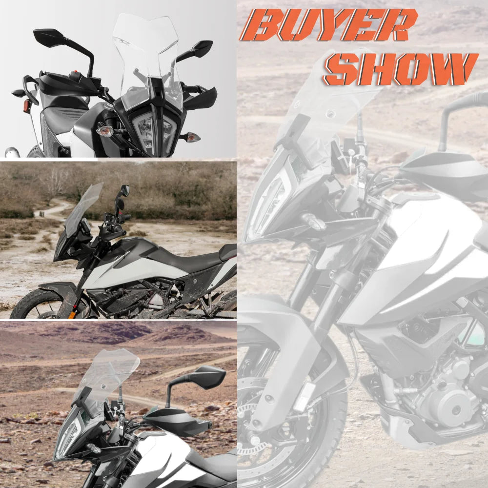 Motorcycle Front Windshield Windscreen For KTM 390 Adventure 2020 2021 2022 2023 Accessories Air Wind Deflector Screen Shield