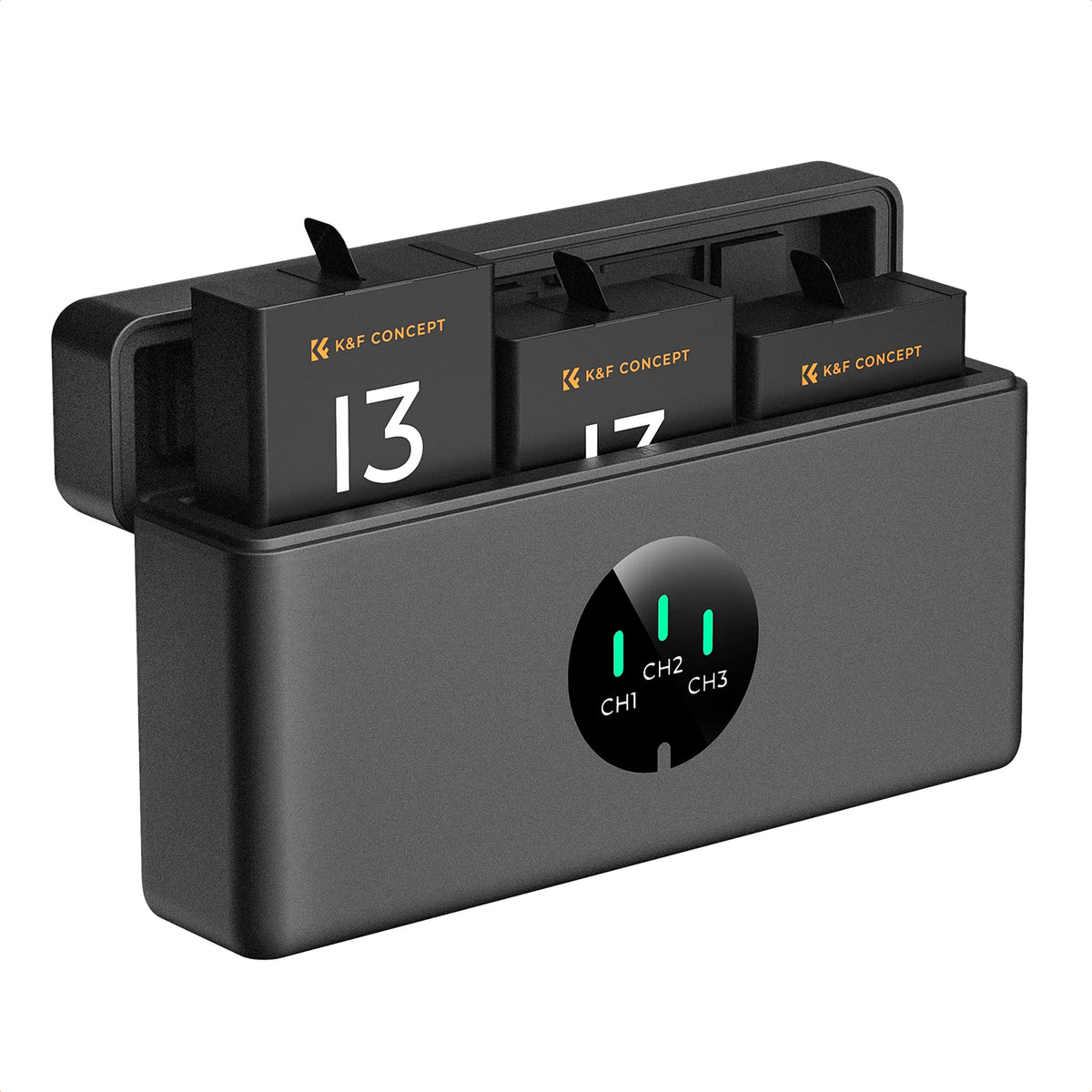 K&F CONCEPT 3-Pack Enduro Battery for Hero13 Battery and Upgraded Fast Charger for GoPro Hero 13 Battery Hero 13 Black Camera