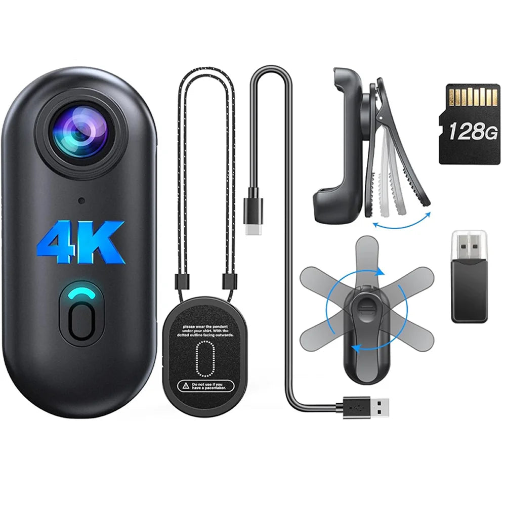 Sport Camera Mini Body Cam Helmet Handlebar Motorcycle Road Battery Body Cam Full HD 4K Wifi Sports Action Camera