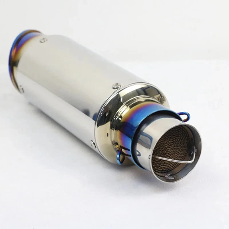 Alconstar- 51mm/60mm Inlet Motorcycle Exhaust Muffler Catalyst DB Killer Moveable DB Killer Silencer Noise Sound Eliminator Race