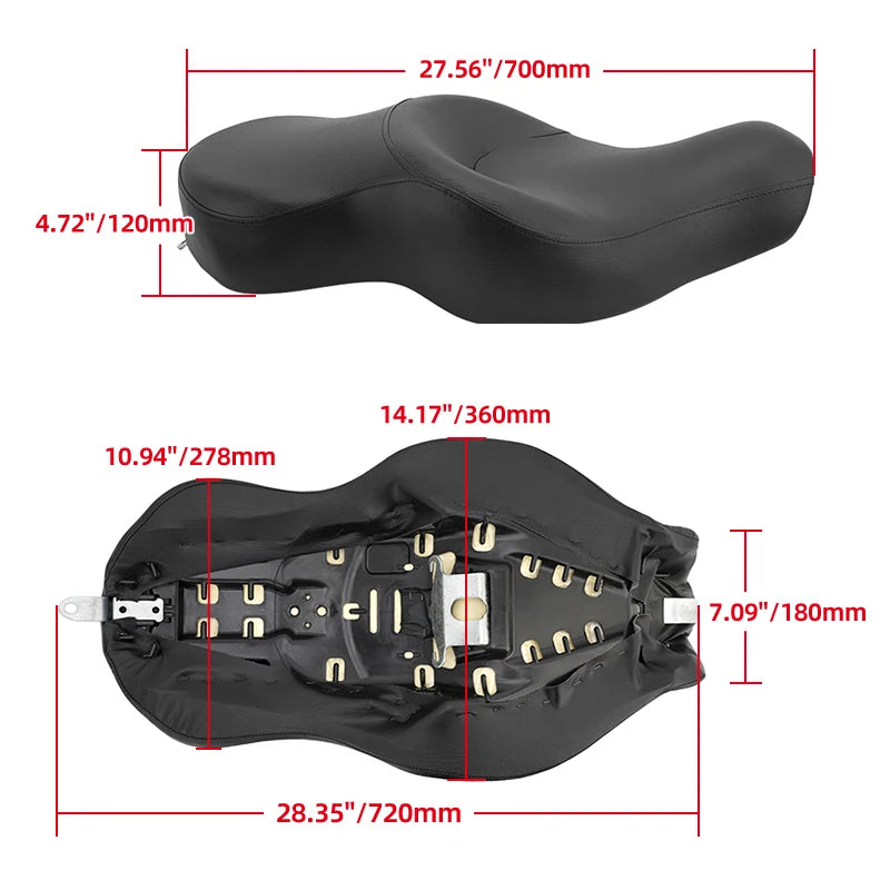 Motorcycle Two UP Driver Front Rear Passenger Seat PU Leather For Harley Sportster XL883 XL1200 Iron XL 883 1200 48 2004-2015