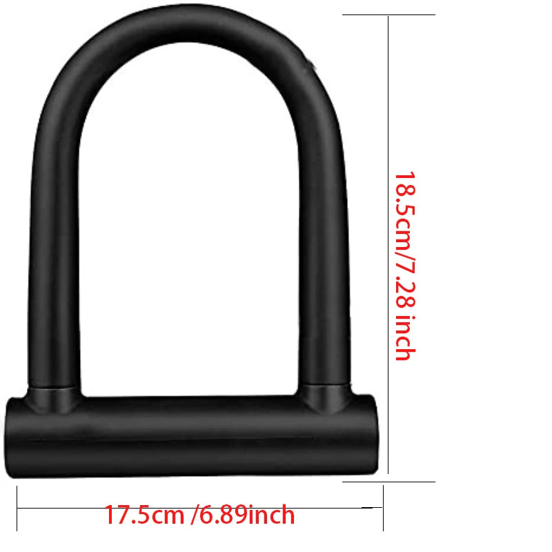 Heavy Duty U Lock with Keys Anti Theft Bike Motorcycle Lock for Home Use