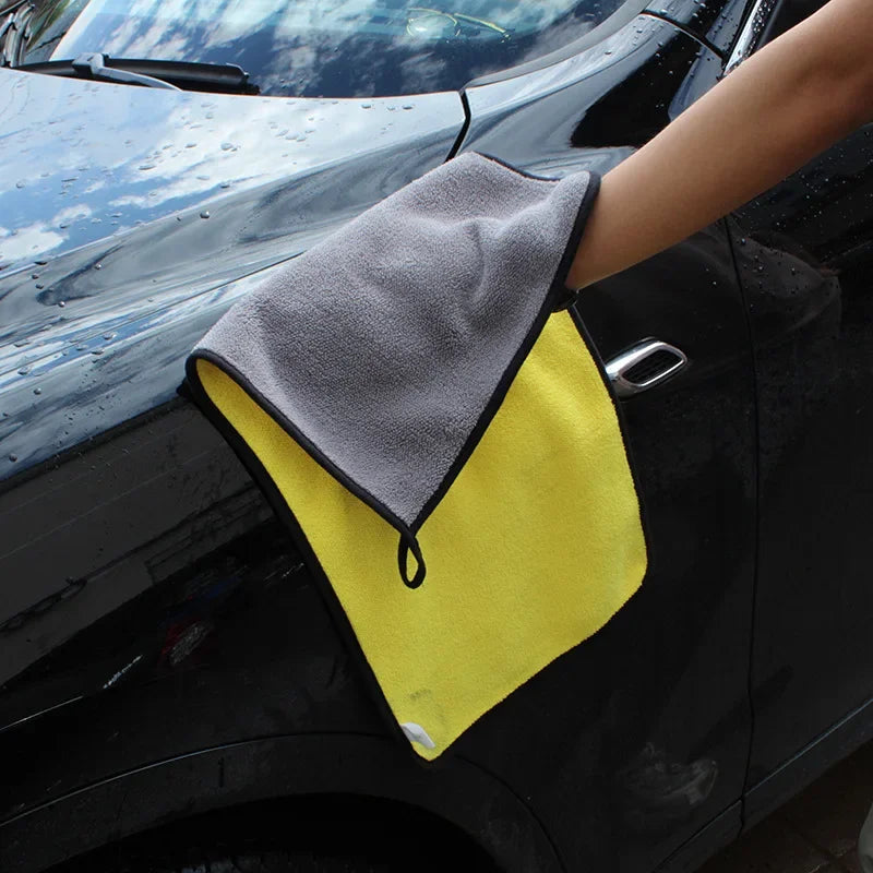 High-Density Coral Velvet Microfiber Towels for Motorcycle Car Wash Cleaning And Drying 3/5/10 Pieces Set