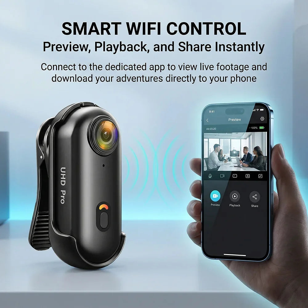 4K 1080P Mini Body Camera Helmet Handlebar Motorcycle Road Sport Cam Battery Body cam POV Vlog Sports Action Wifi H88 camera