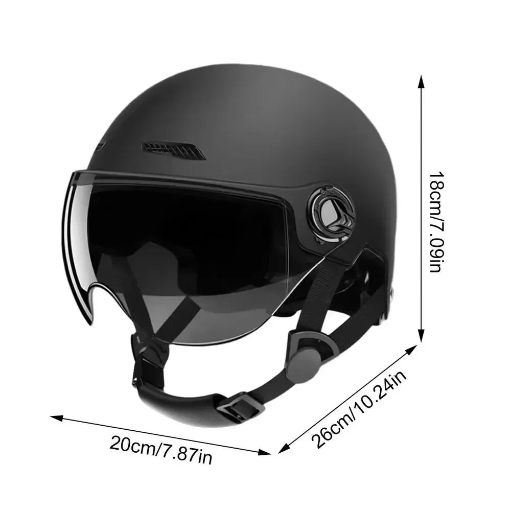 Electric Bicycle Motorcycle Dot Certified Electric Vehicle Helmets Men Women Four Seasons Sun Protection Lightweight Half E-bike