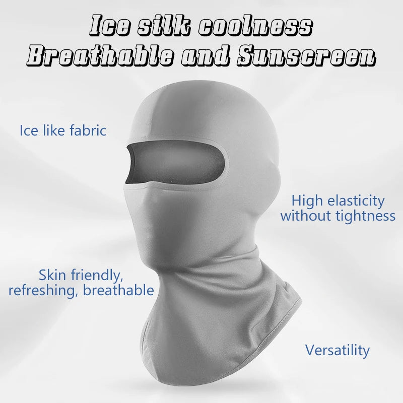 1PCS Motorcycle Face Mask Outdoor Cool Sunscreen Balaclava Lycra Moto Biker Wind Cap Mask Windproof Bicycle Cycling Headgear