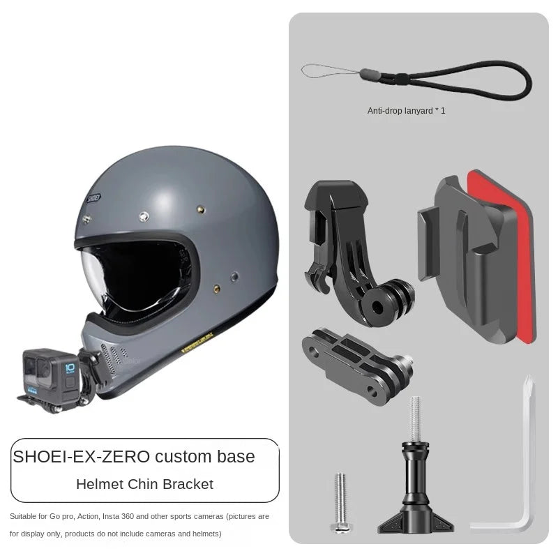 Premium Customized Motorcycle Helmet Aluminium Chin Action Camera Mounts for GoPro accessories for Shoei x14/z7/z8/air2/glamster