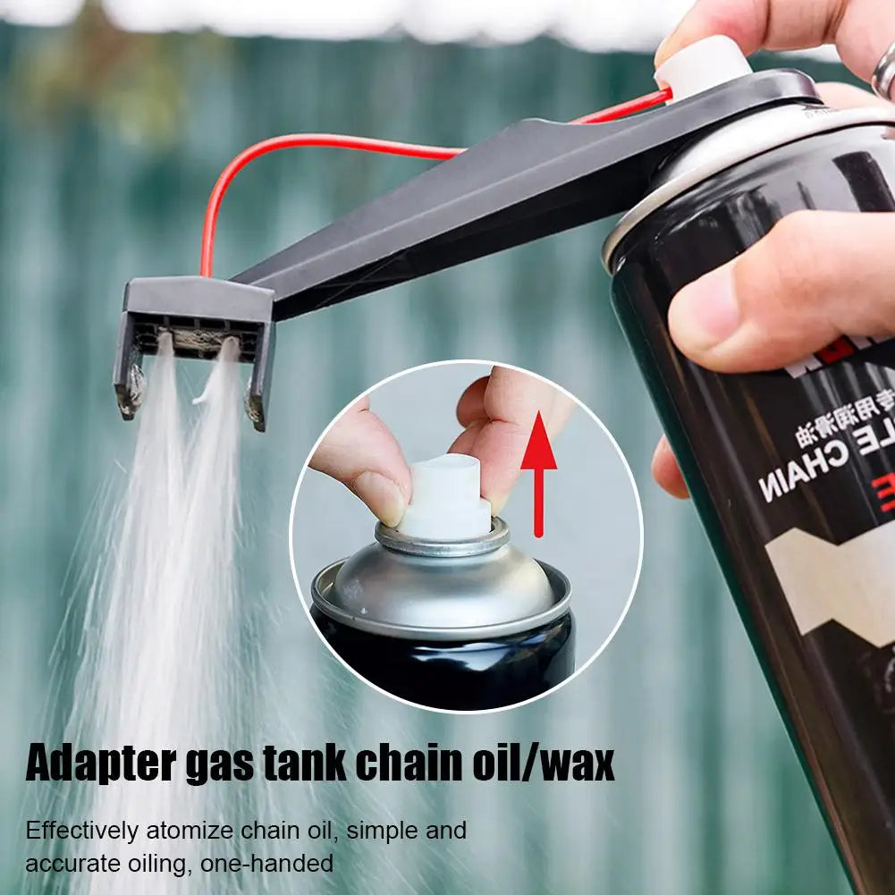 Motorcycle Chain Cleaner Tool Kit with Wax Applicator, Brush Attachment for Bike Maintenance Dirt Removal & Lubrication