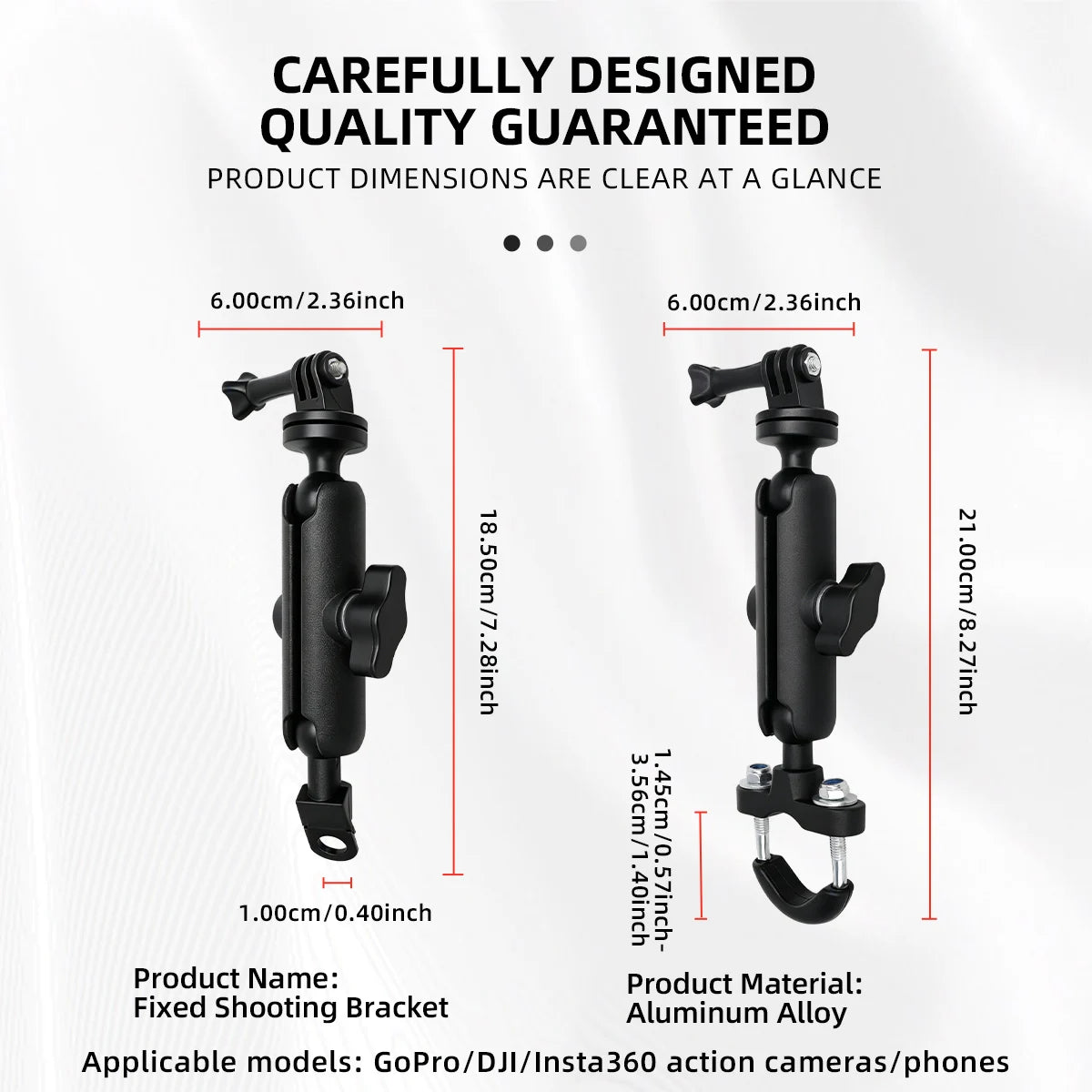 Motorcycle Bicycle Sports Camera Phone Holder Handlebar Mirror Mount Bracket For GoPro/DjI/Insta 360 Action Cameras/Phones
