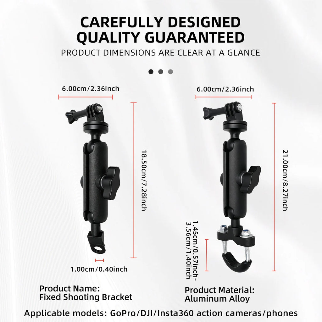 Motorcycle Bicycle Sports Camera Phone Holder Handlebar Mirror Mount Bracket For GoPro/DjI/Insta 360 Action Cameras/Phones