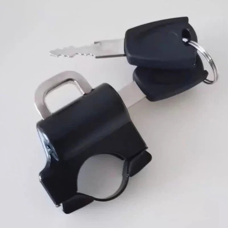 Helmet Lock for Motorcycle Scooter Atv Bicycle Universal Security Anti-theft Handlebar Lock 20mm-26mm with Keys Handle Locks