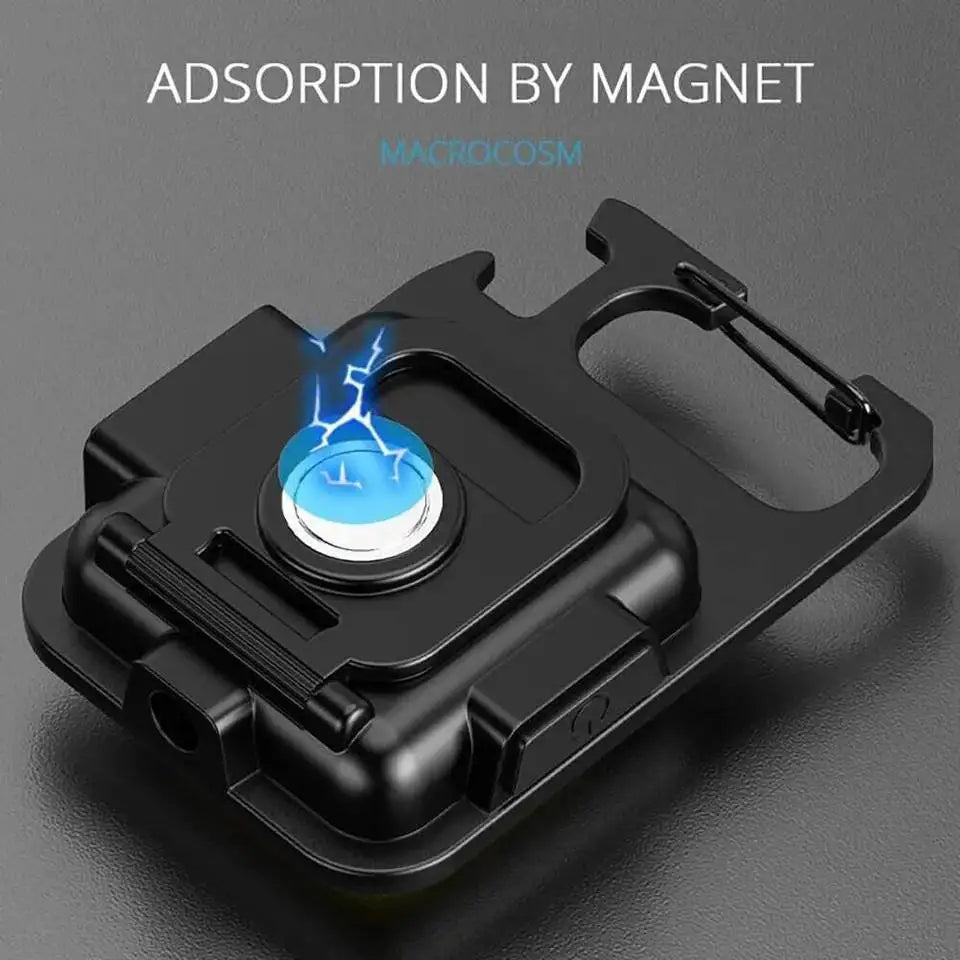 Super Bright Mini COB Keychain Flashlight Charging Lamp Camping Lights with Magnet 4 Lighting Modes for Emergency Lighting Torch