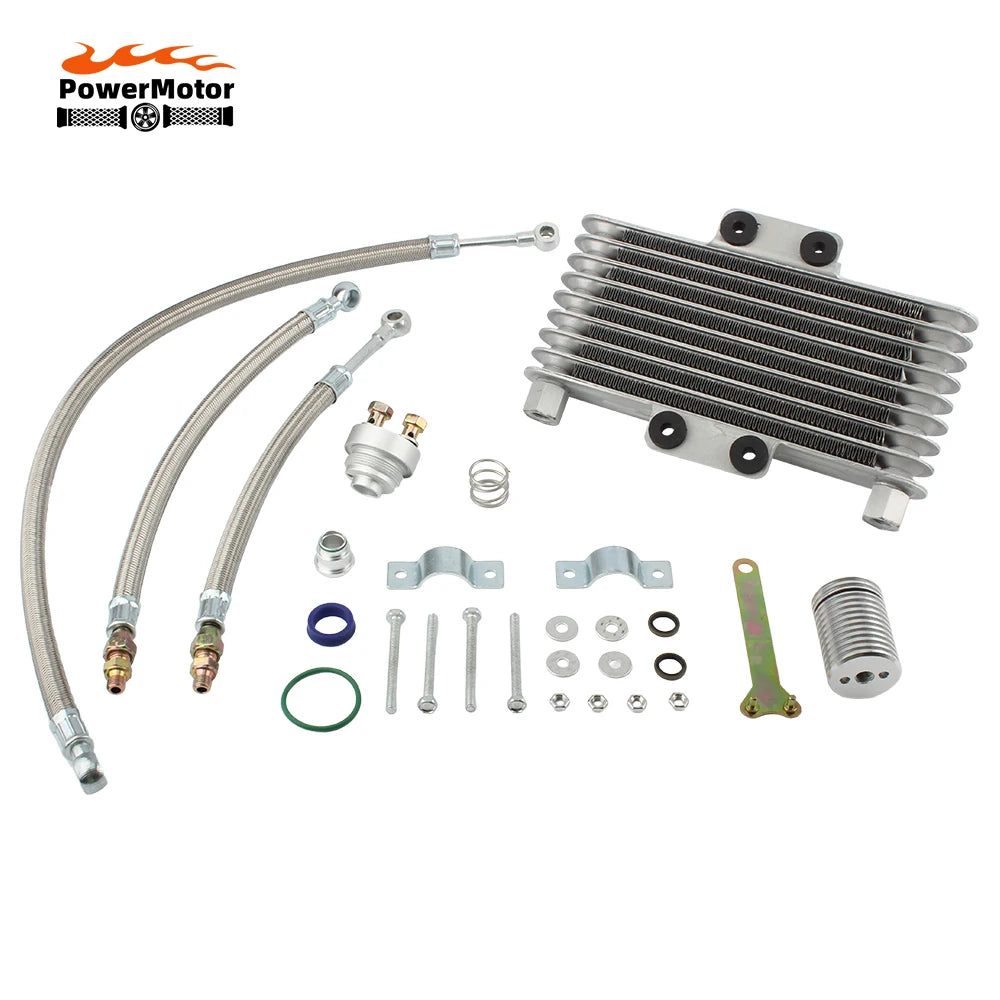 Motorcycle Radiator Oil Cooler Kit for Honda CB CG 100CC-250CC   125Ml Aluminum Engine Cooling Motocross Accessories Dirt Bike
