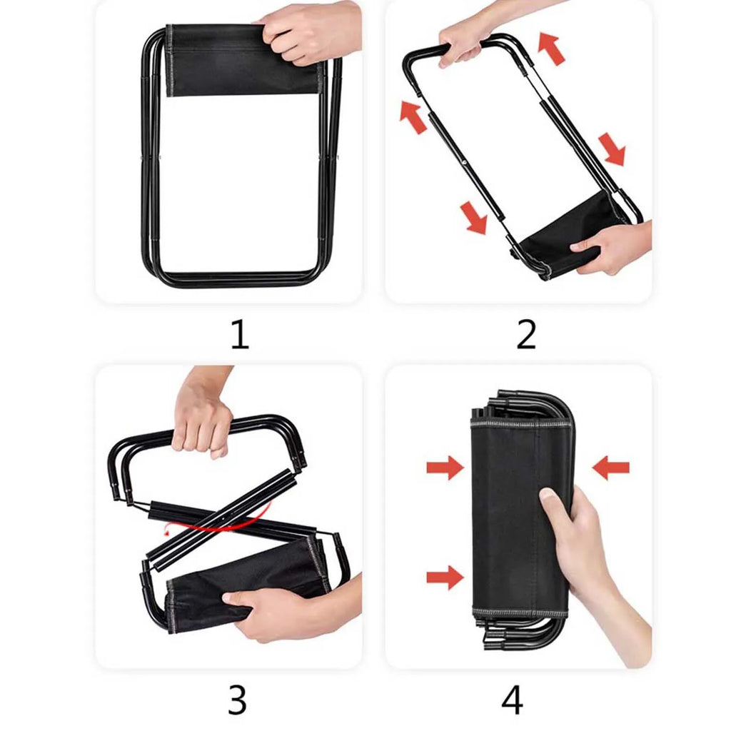 Portable Folding Chair Bench Fishing Stool Travel Camping Horse Stool Stools Train Subway Queuing Portable Stools Outdoor Tool