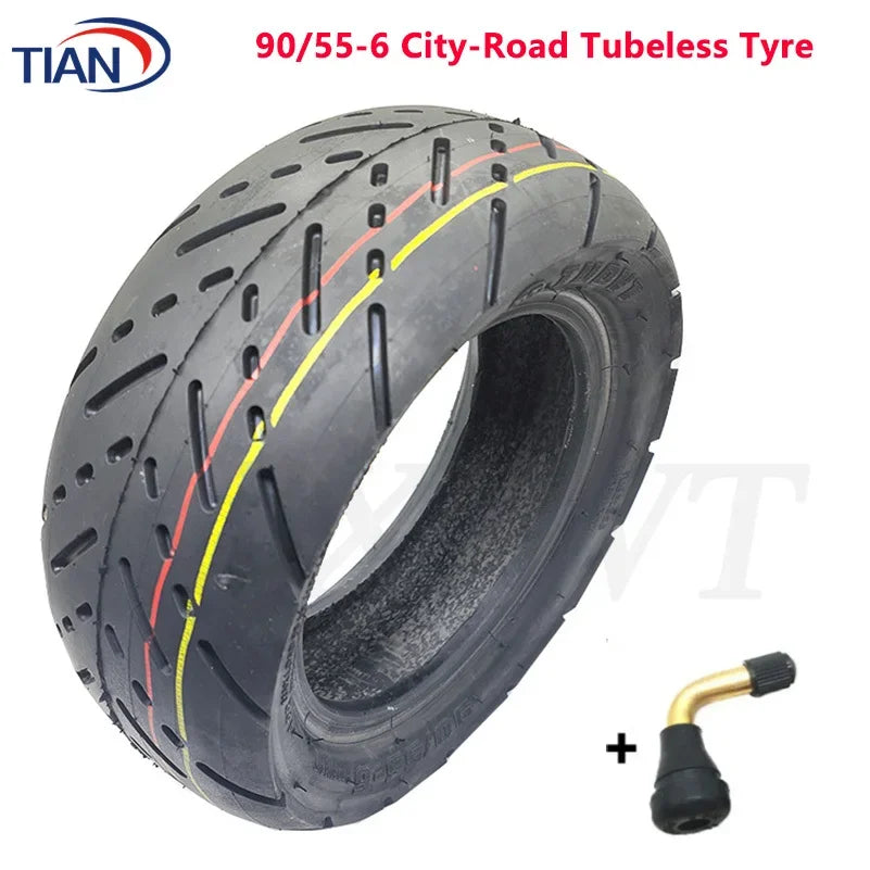 TUOVT 90/70-6 Anti-skid Tire 90/55-6 Non-slip Off/city-road Tubeless Tyre with Valve for Electric Scooter Motorcycle Accessories