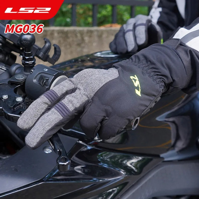 Original LS2 MG036 URBS‑II Motorcycle Gloves Autumn Winter Warm Waterproof Splash‑proof Wear‑Resistant Tear‑Resistant