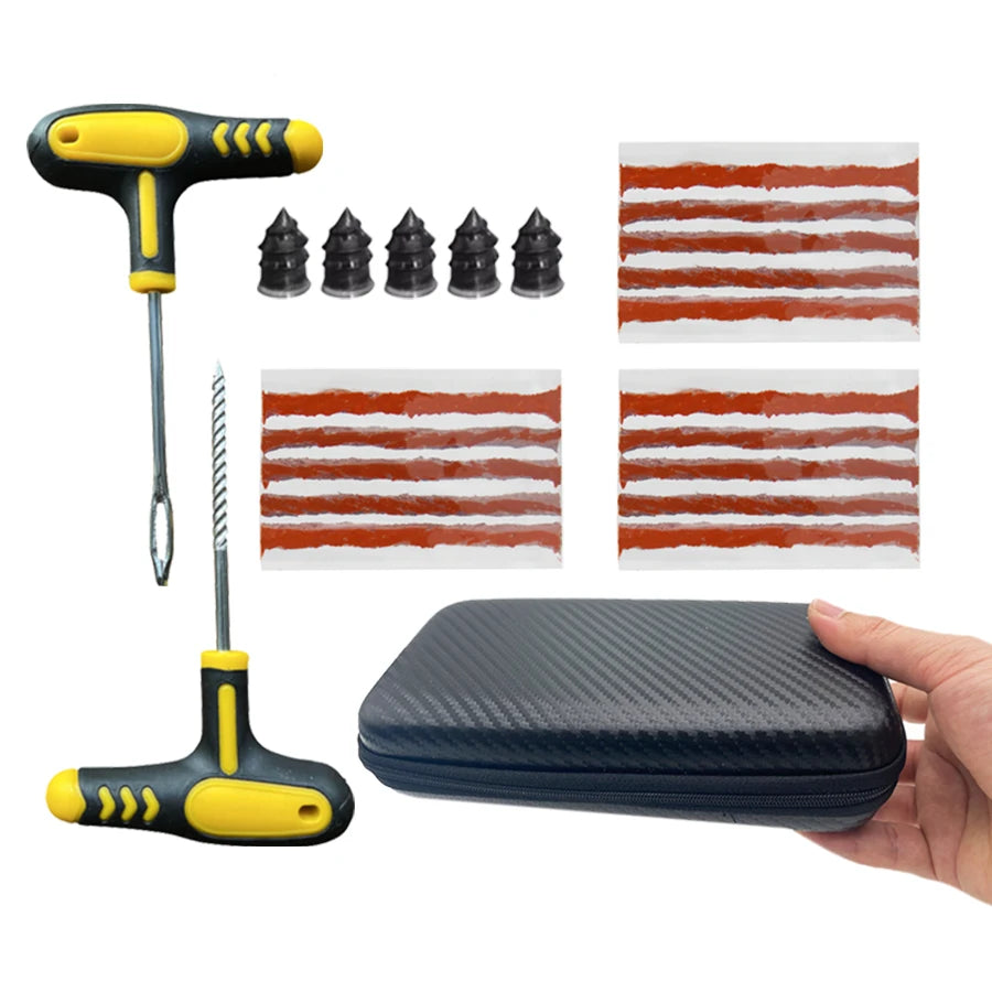 Motorcycle Tire Repair Kit Puncture Plug Tools Tyre Puncture Emergency for Car Tire Strips Stirring Glue Repair Tool Kit