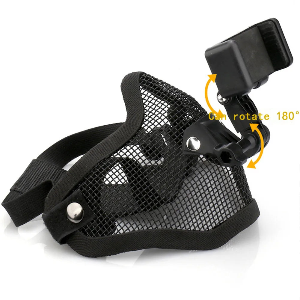 Motorcycle Chin Stand Mount Helmet Holder for DJI Action 6 Full Face Holder for GoPro SJCAM SJ4000 AKASO Action Camera Accessory
