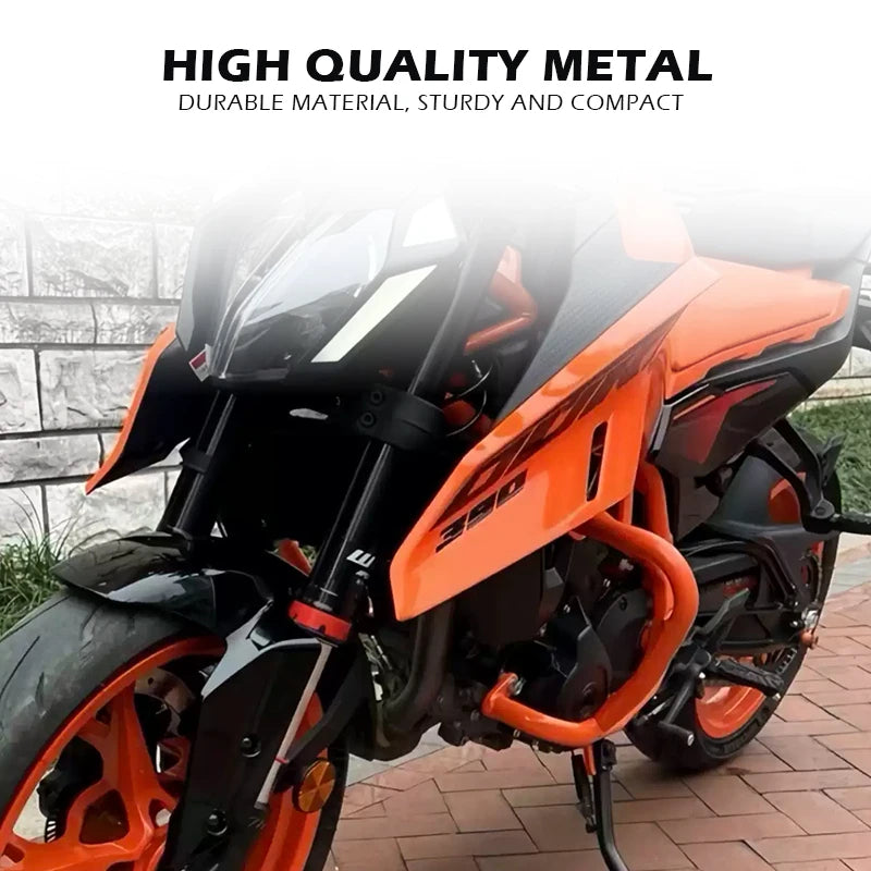 Orange & Black Metal Iron Crash Bars Engine Guard For KTM 250 Duke 390 Motorcycle Highway Engine Guard Fairing Protector
