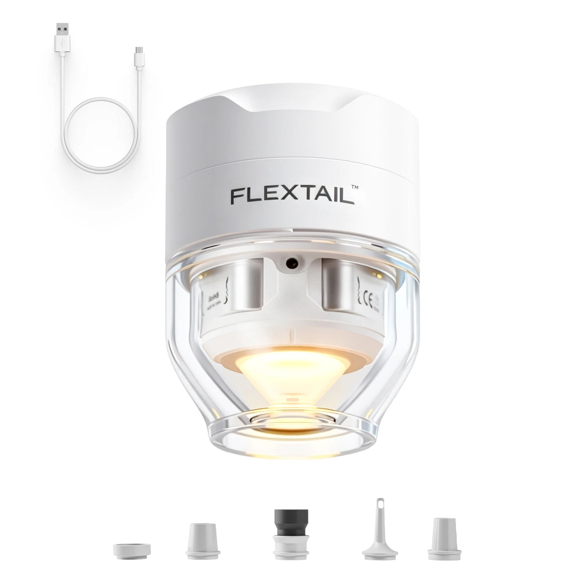 FLEXTAIL TINY PUMP 3X - 5kPa Ultra-Light Portable Air Pump, 5-Mode Camping Light, Multi-Use for Camping & Travel