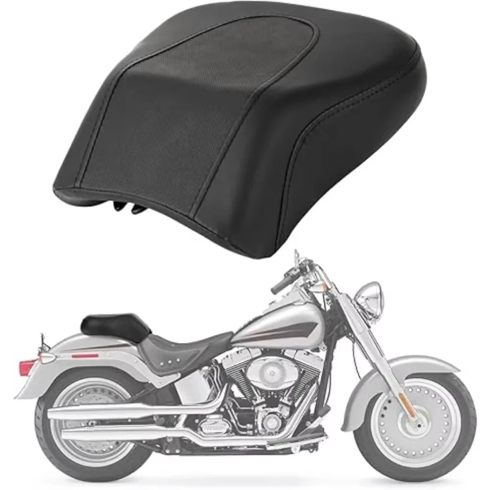 Motorcycle Leather Rear Passenger Pillion Seat for Harley Davidson FLSTF Fat Boy 2005 2006 2007 2008 2009 2010 2011 2012