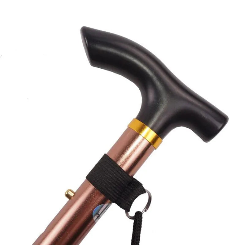Walking sticks Aluminum Alloy Climbing Cane Four-section Telescopic Folding Climbing and Hiking Cane Trekking Poles Elderly Cane