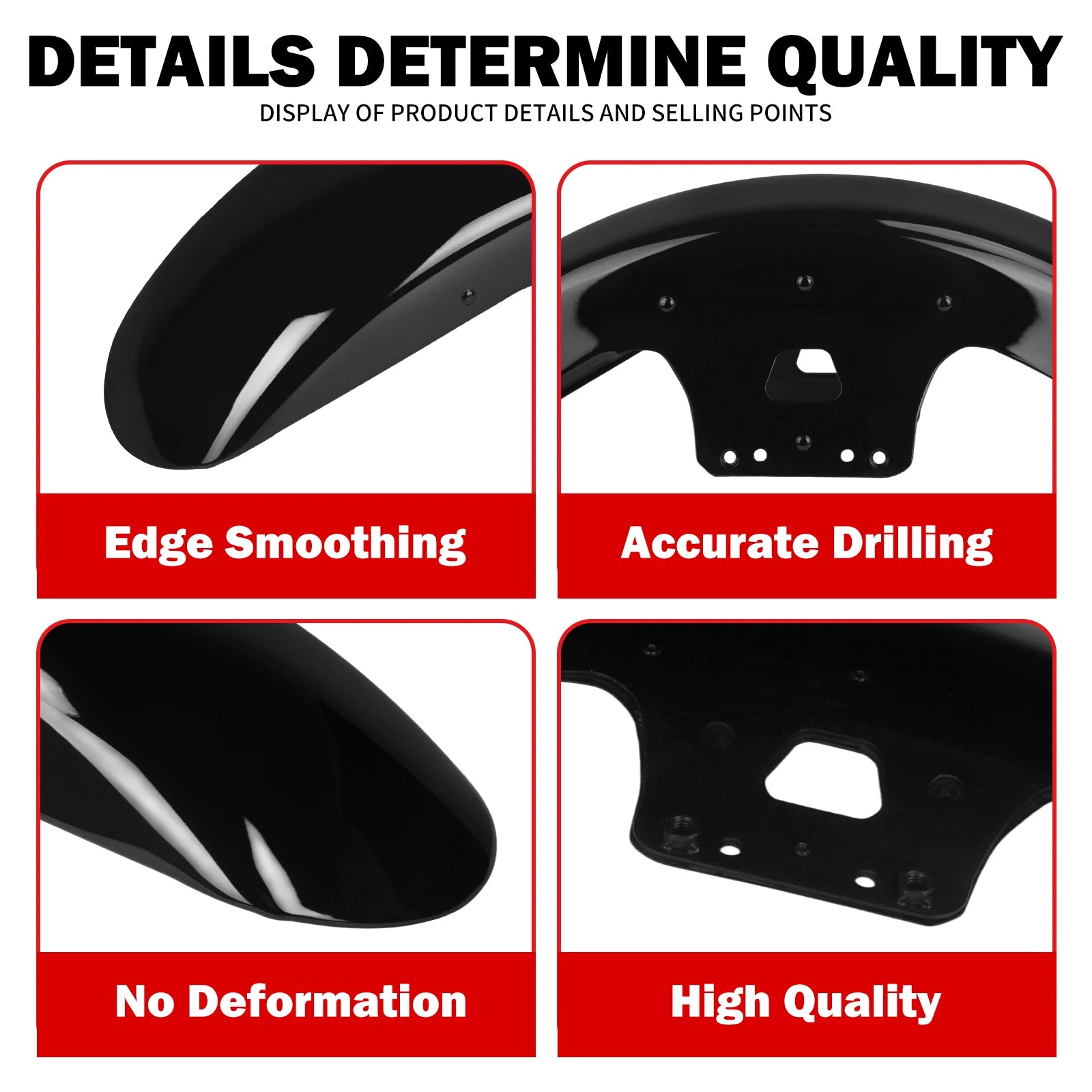 MACTIONS Motorcycle 19" Front Fender Mudguard Cover Iron Wrap Wheels For Harley Touring Road King Electra Street Glide 2014-2023