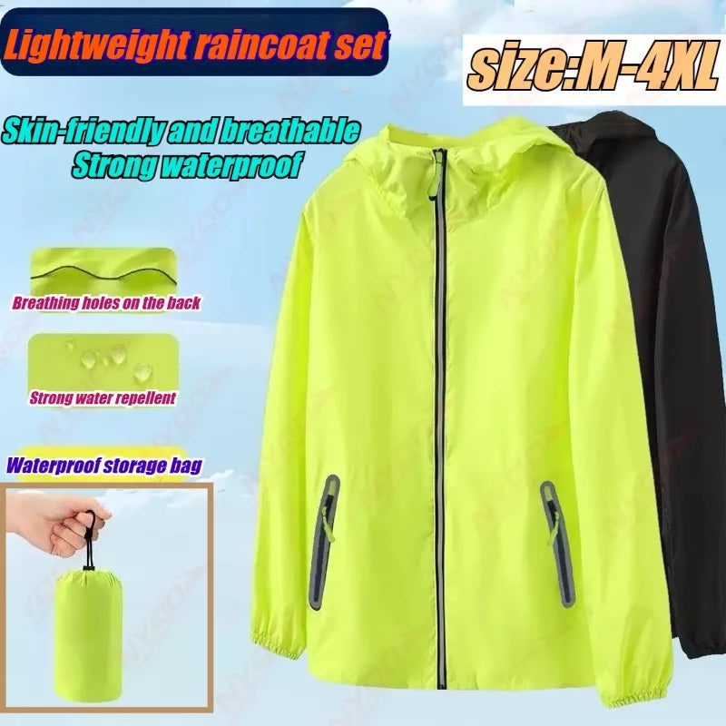 Raincoat Rain Pants Set Thin Men's  Women's Split Rainstorm-proof Cycling Motorcycle Electric Vehicle Impermeable Motociclista
