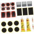 Bike Tire Repair Kit with Vulcanizing Patches, Pre Glued Patches Vulcanizing Fluid, Metal Rasp for Cycling Motorcycle Bicycle