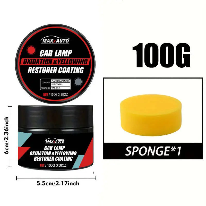 Car & Motorcycle Headlight Restoration Polishing Kit Headlamp Scratch Repair Kits Car Lamp Polisher Cleaning Paste Paint Agent