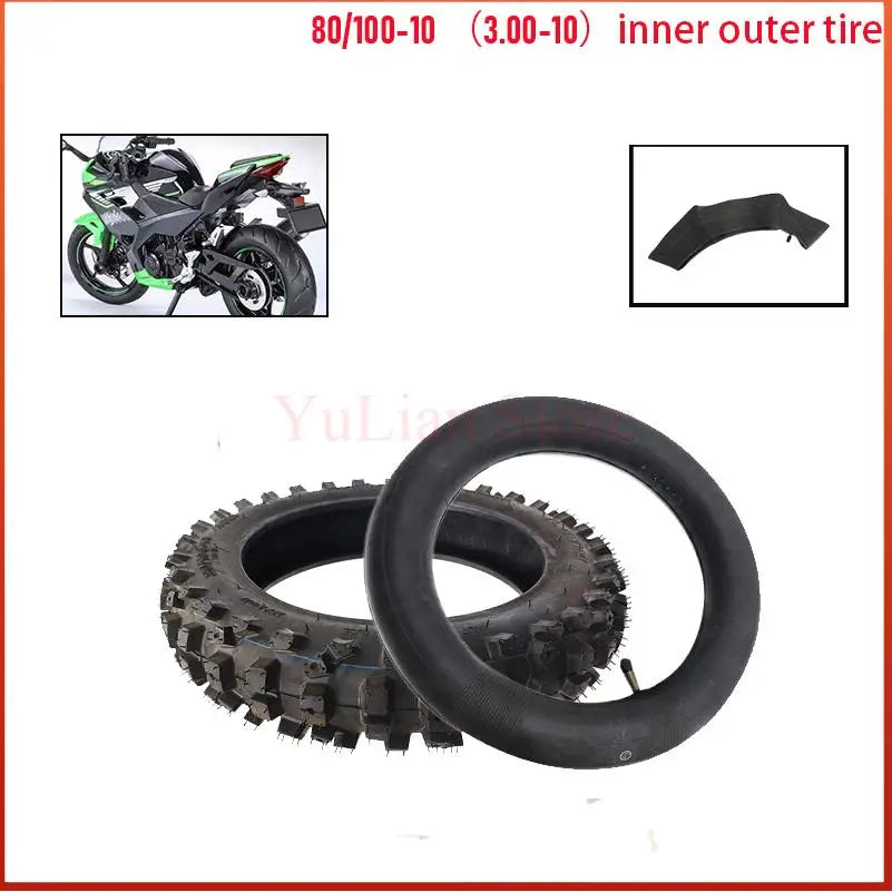 High performance wear-resistant 80/100-10 3.00-10 inner and outer tires suitable for off-road racing motorcycles