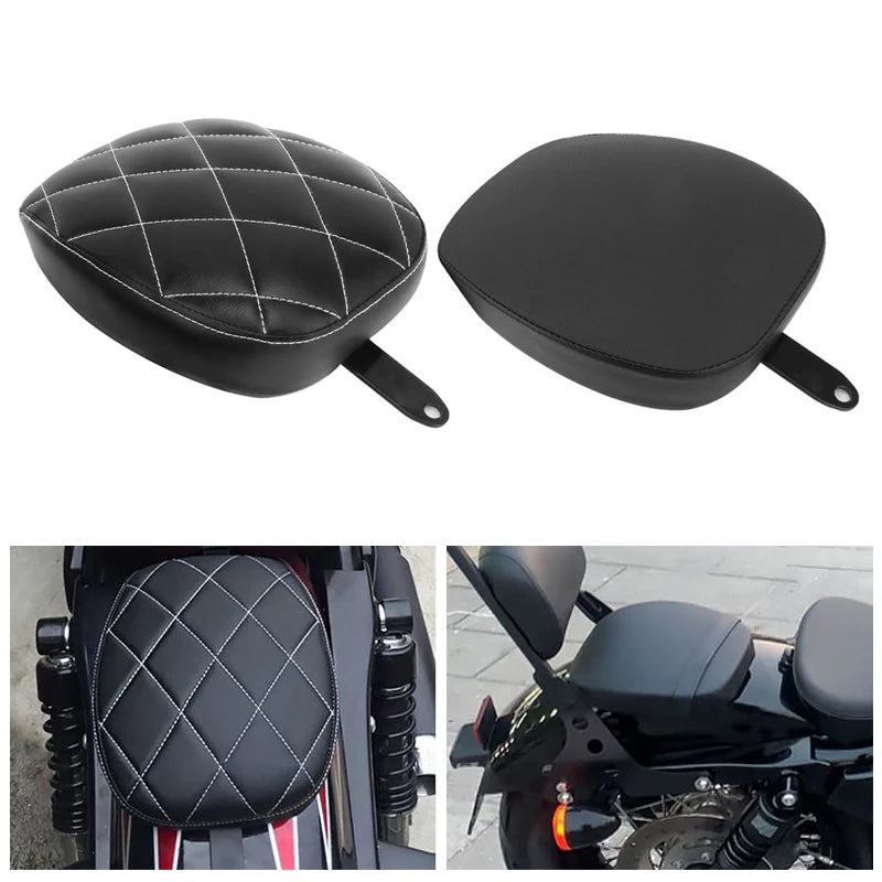 Motorcycle Rear Black Passenger Seat Cushion Pillion Saddle Leather Pad For Harley Sportster Iron XL 72 48 2010-2015