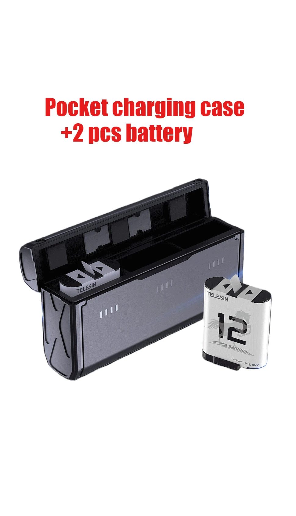 3.85V 1720mAh Low-Temperature Pocket Battery for GoPro Camera 9 10 11 12 Replace Rechargeable Battery Accessories