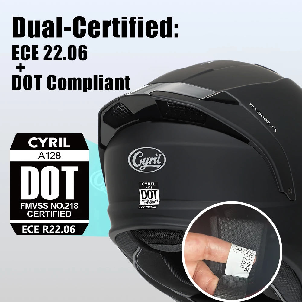 Flip Up Motorcycle Helmet ECE Certified Men and Women Modular Full Face Open Face Moto Helmets DOT Approved