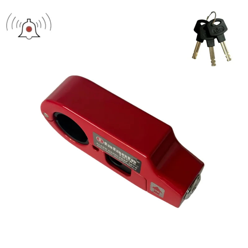 Falante 110db Anti-Theft Alarm Motorcycle Handlebar Lock Aluminum Alloy Brake Grip Lock Adjustable Bicycle Security Equipment