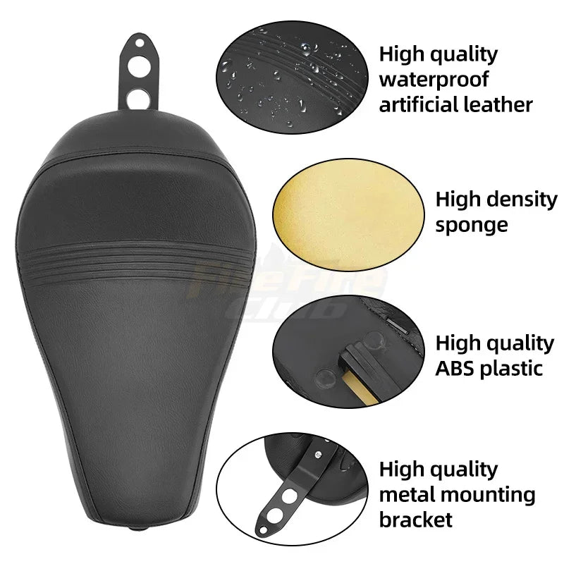 Driver Solo Seat Motorcycle Black Front Cushion Seat Fits For Harley Sportster XL 1200 883 72 Forty Eight 2016-up